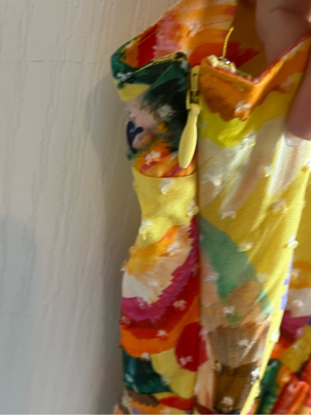 FARM Rio for Anthropologie Floral Clip Dot Tiered Maxi Dress Size S Yellow - Picture 10 of 11